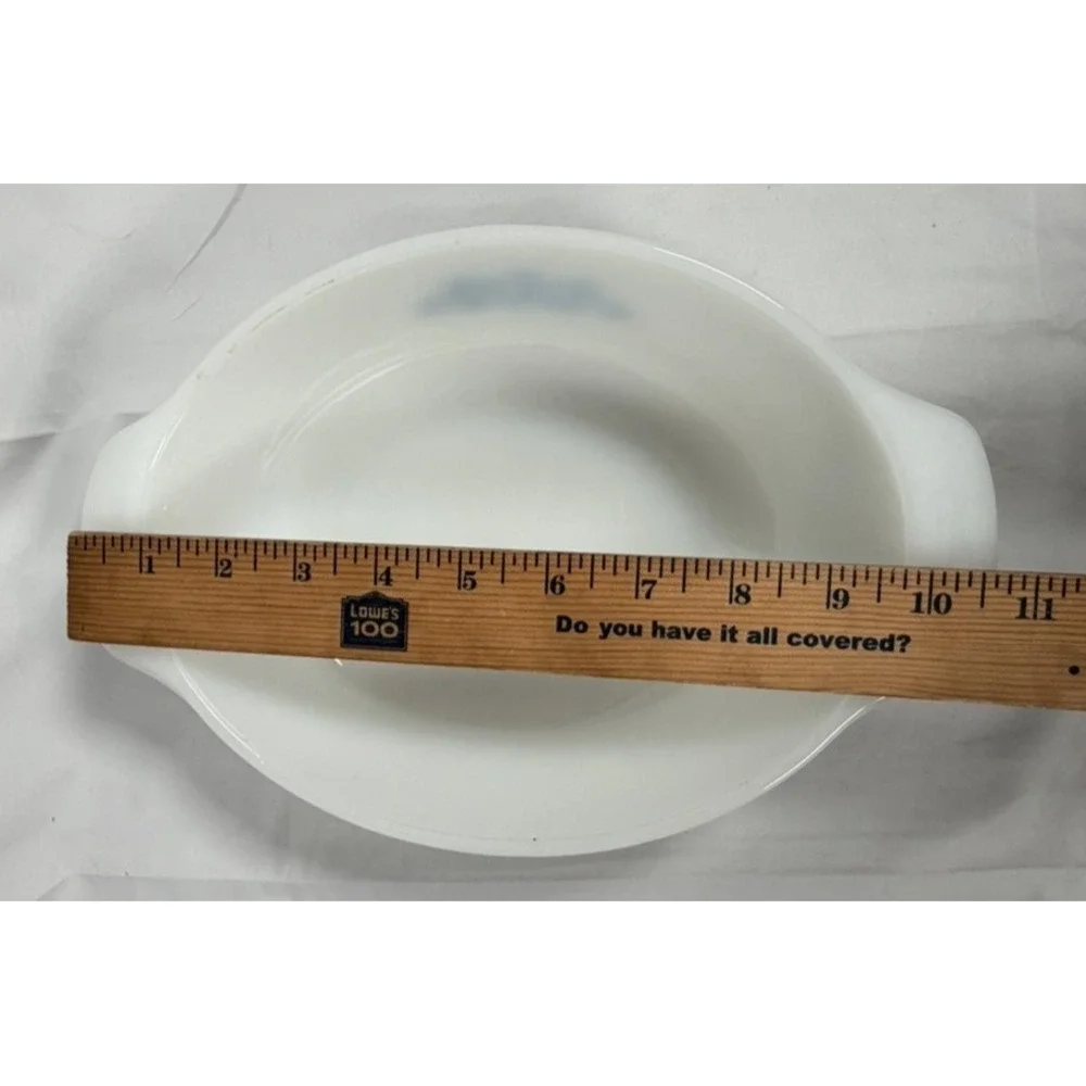 Vintage Anchor Hocking Fire King 436 Blue‎ Cornflower Oval Dish Casserole 1.5 qt